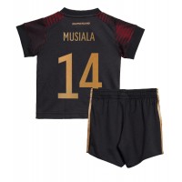 Nemecko Jamal Musiala #14 Vonkajší Detský futbalový dres MS 2022 Krátky Rukáv (+ trenírky)